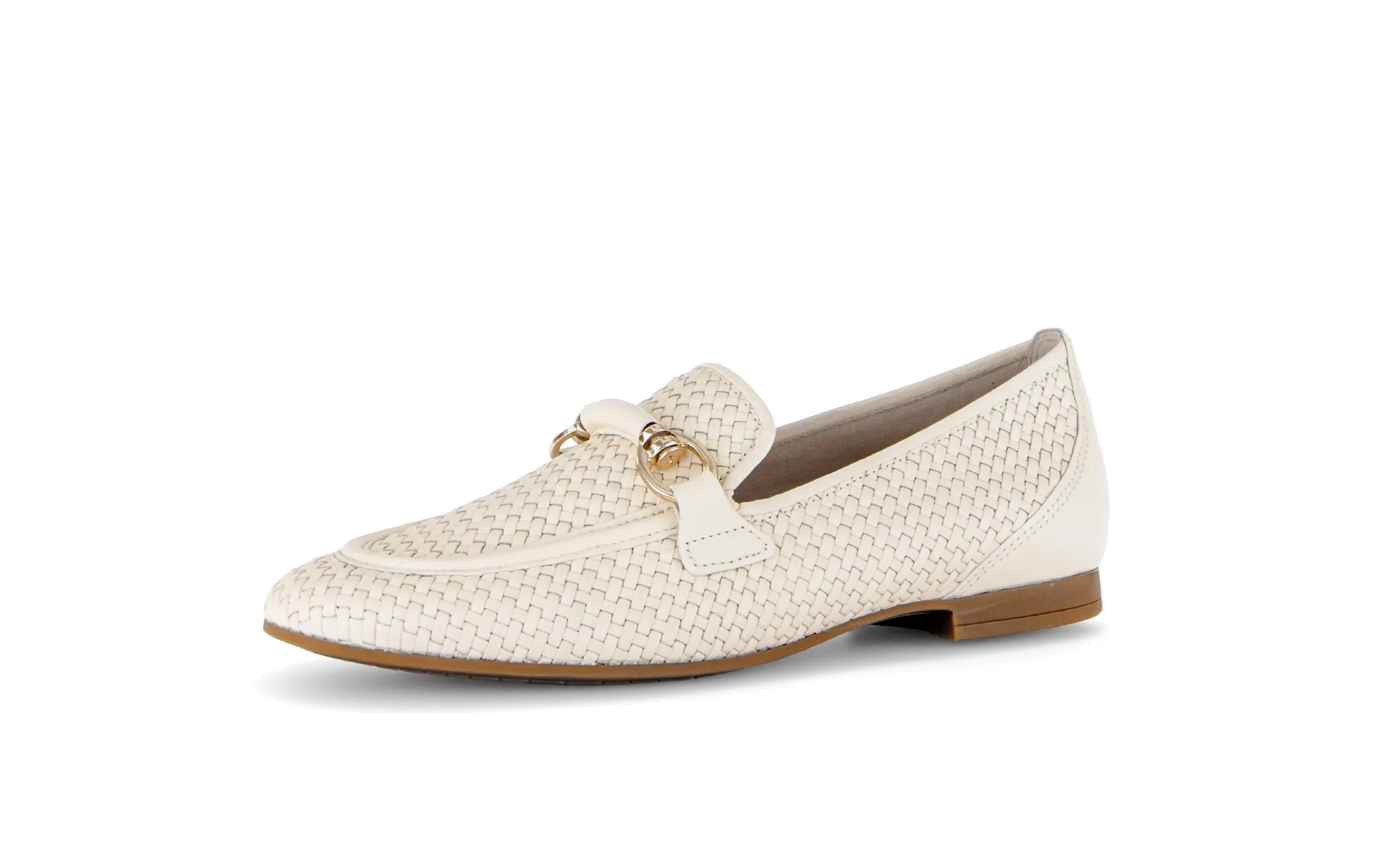 Mocassin (Slip-on) crème en cuir - Image 6