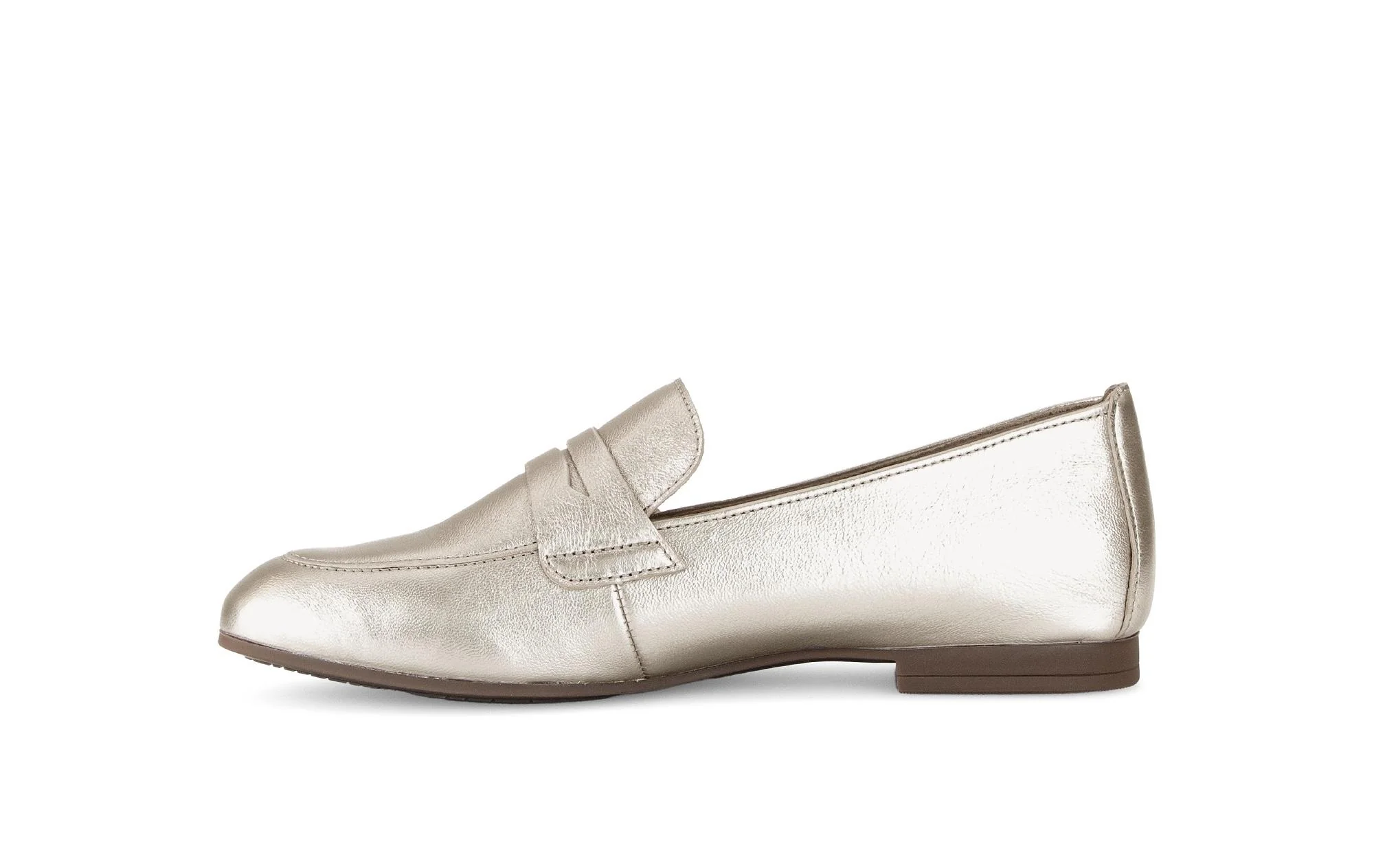 Mocassins dorés en cuir - Image 2