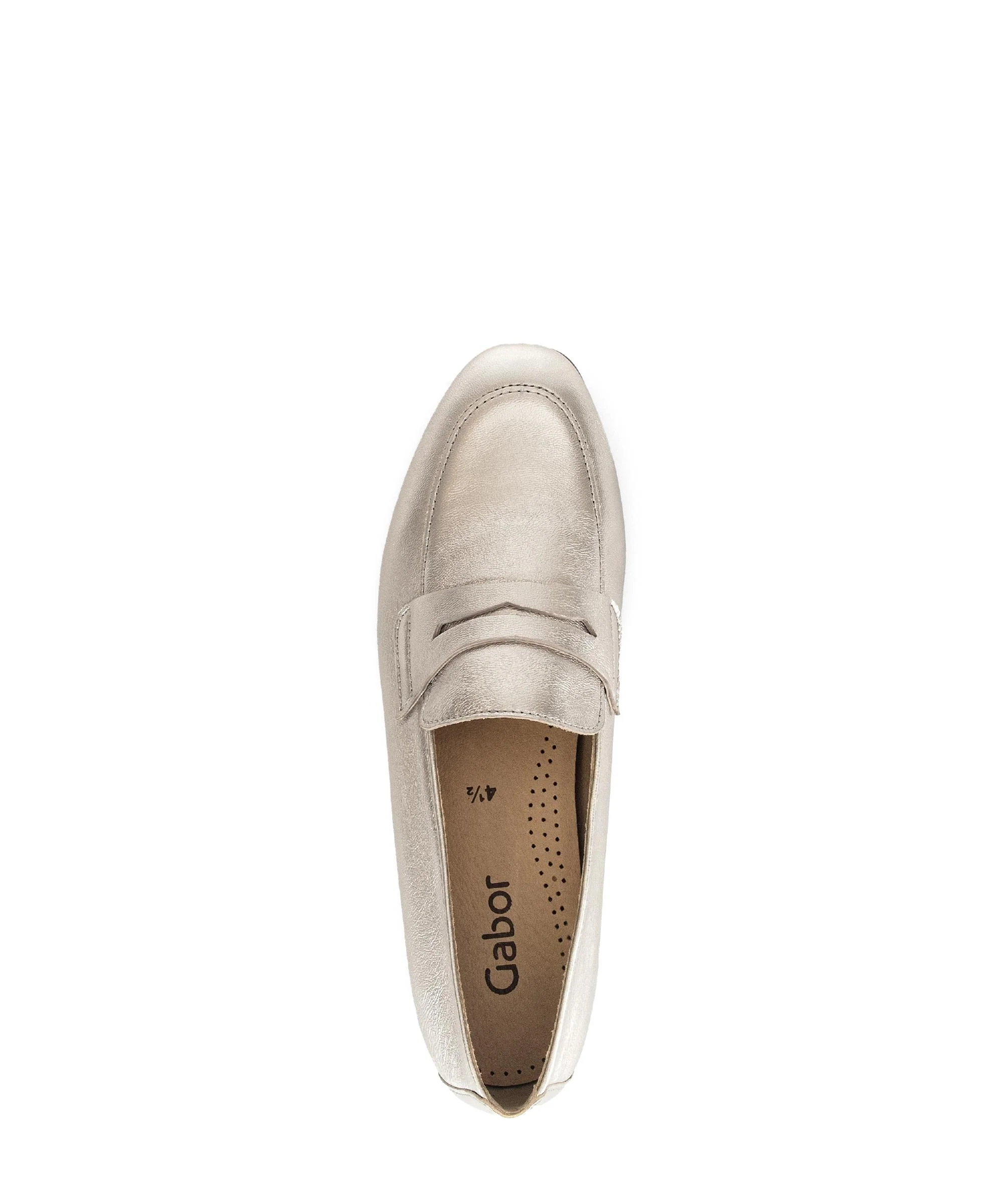 Mocassins dorés en cuir - Image 3