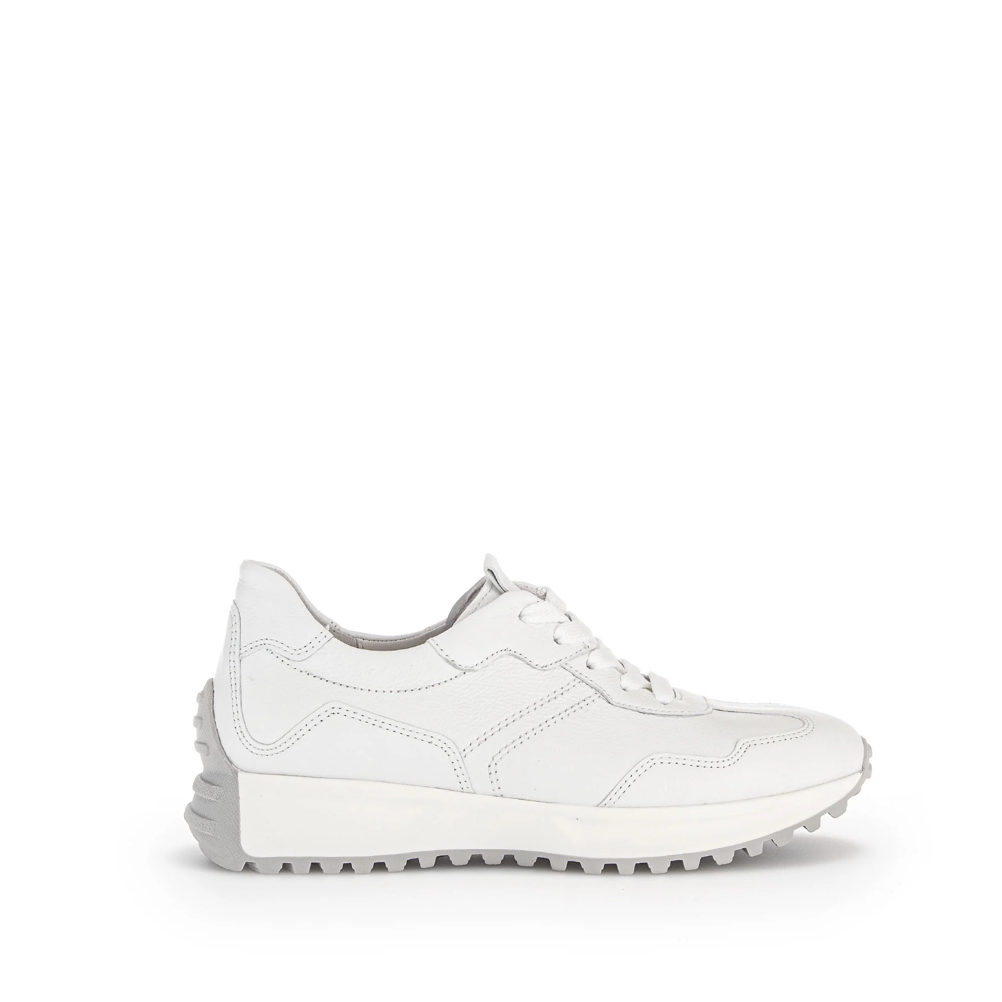 Sneakers blanches en cuir lisse