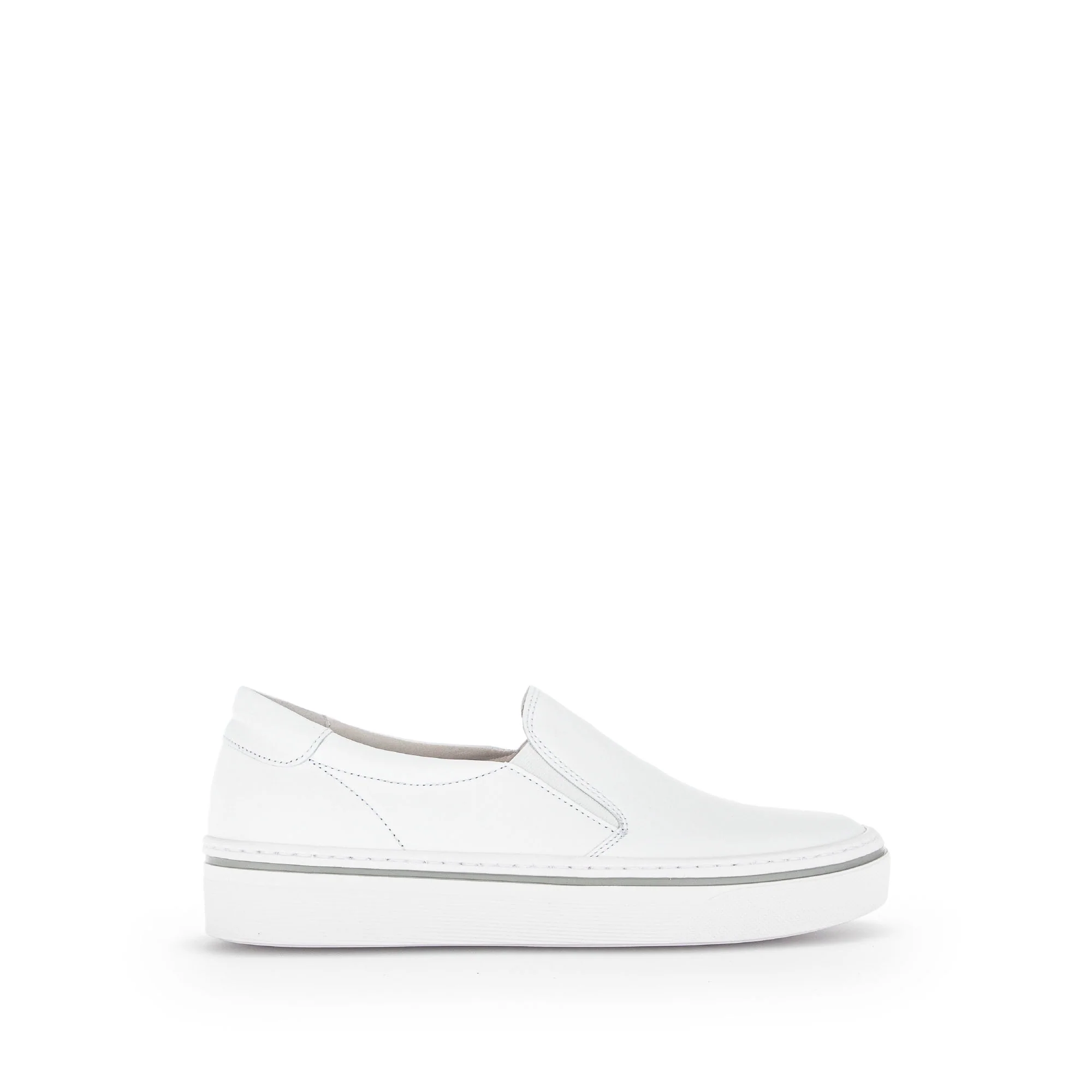 Sneakers blanches en cuir lisse